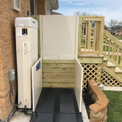 VPL Vertical Platform Wheelchair Elevator Lifts are used for mobile home porchlifts